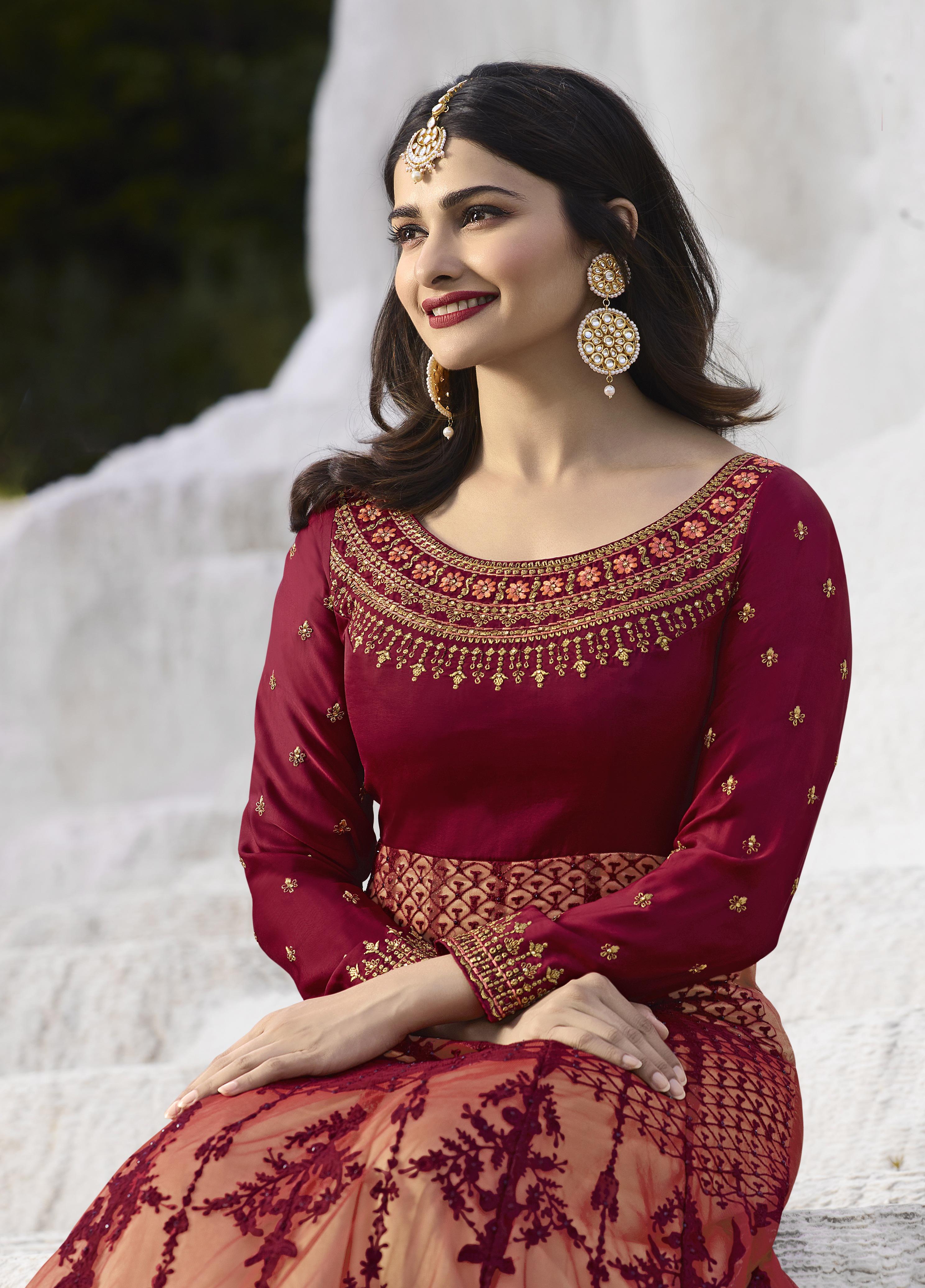 prachi desai yellow anarkali