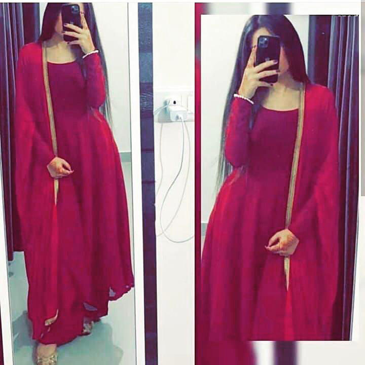 Dark pink anarkali suit clearance