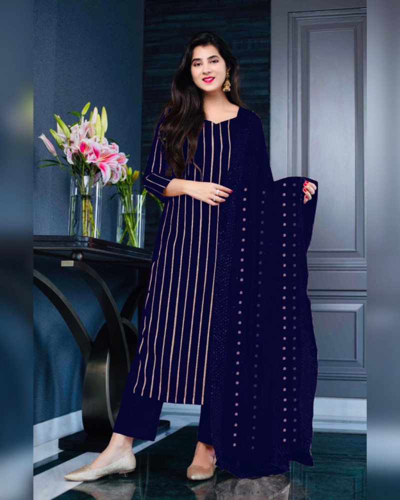 blue color suit salwar