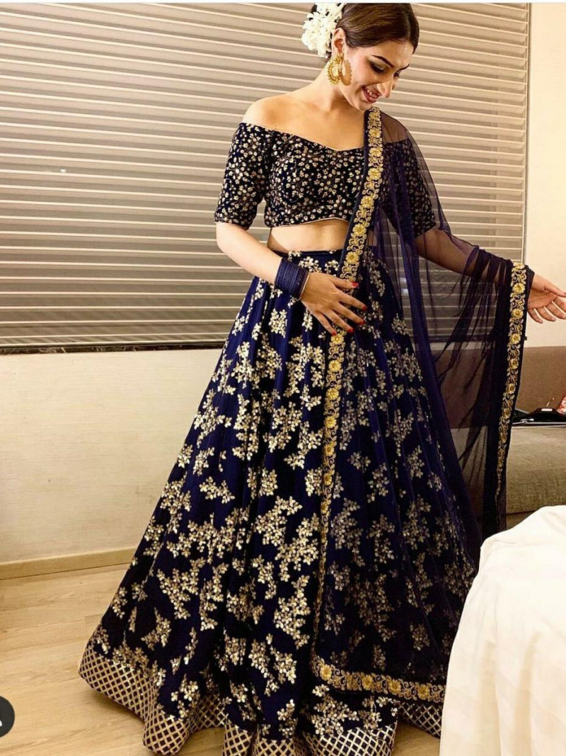 Royal Blue Color Heavy Lehenga Choli