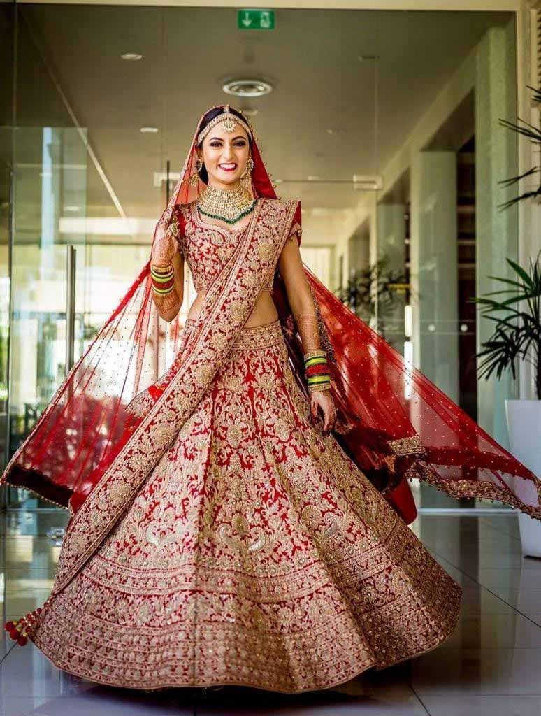 Bridal Wear Designer Red Lehenga Choli