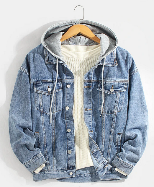 jean jacket with zipper front