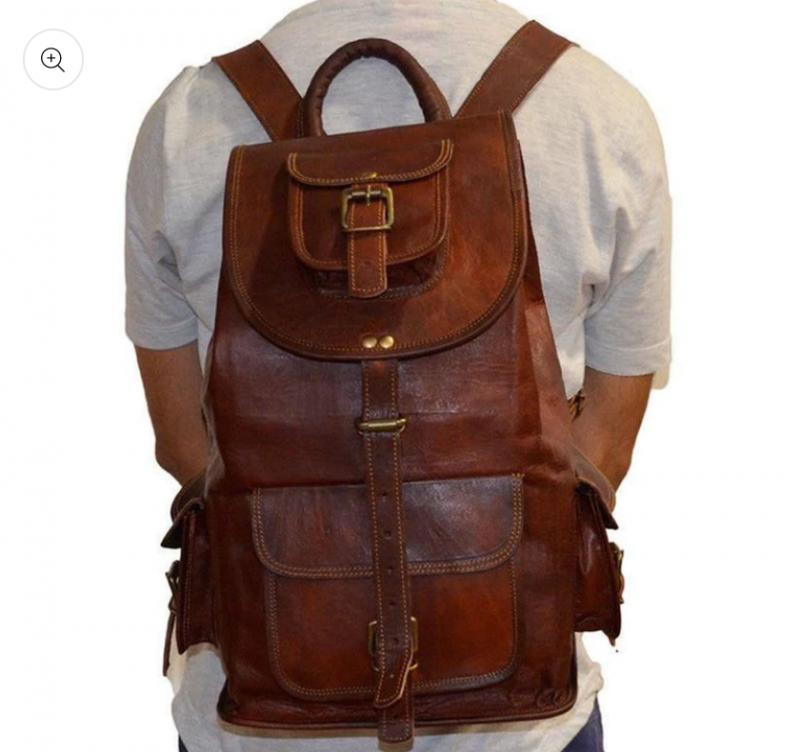 leather outdoor backpack