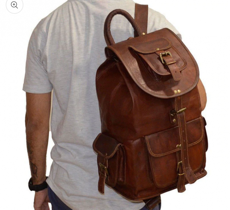 leather outdoor backpack