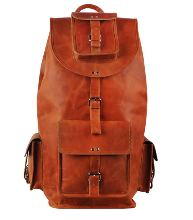buffalo leather backpack