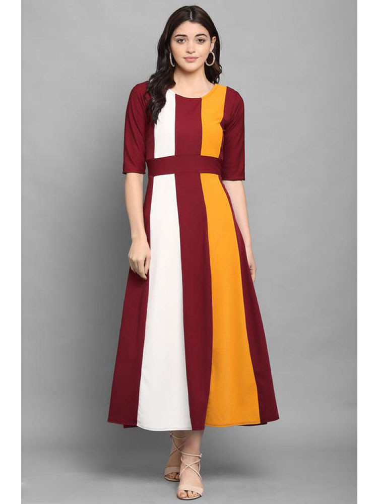 Women Fit and Flare Multicolor Dress