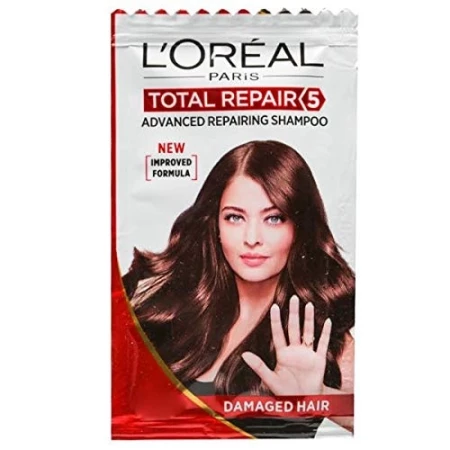 Loreal Paris Total Repair 5 Shampoo, (Pack of 16)