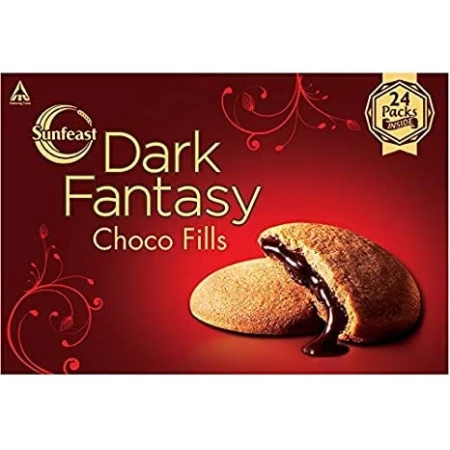Sunfeast Dark Fantasy Choco Fills, 300g, Original Filled Cookies with Choco Crème
