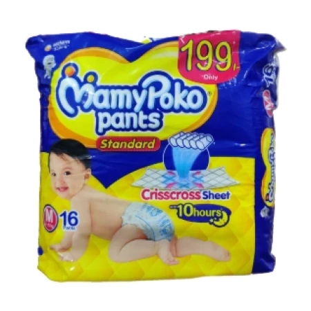 Mamy Poko Pants Standard, Medium (7-12 Kg) 16 Pants