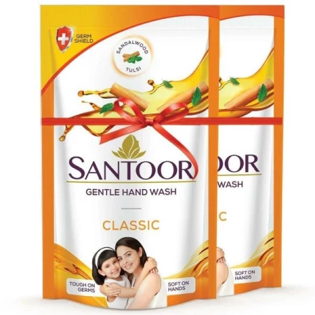 Santoor Classic Handwash,  180ml POUCH