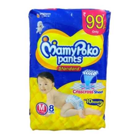 Mamy Poko Pants Standard, Medium (7-12 Kg) 8 Pants