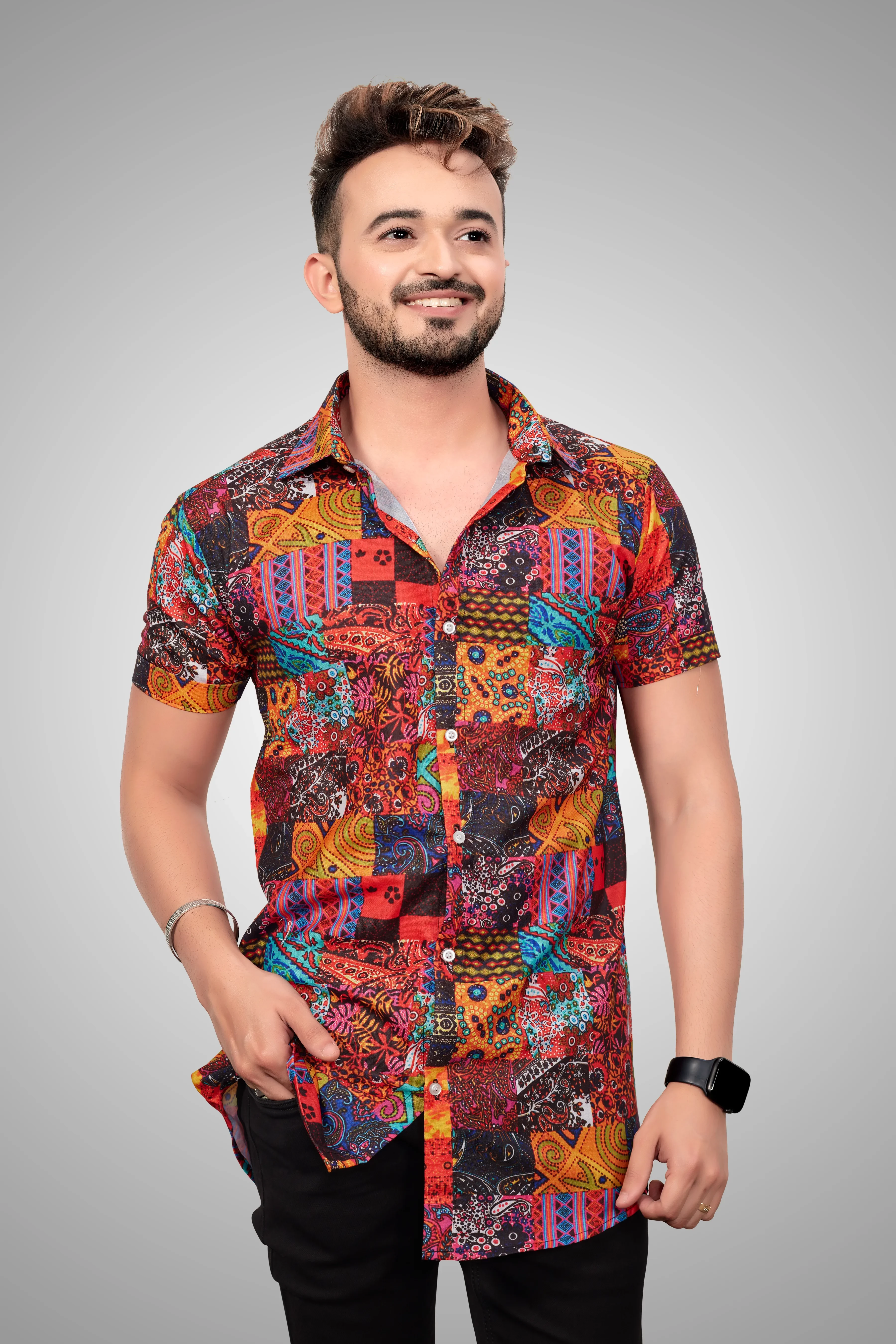 ethnic pattern shirt
