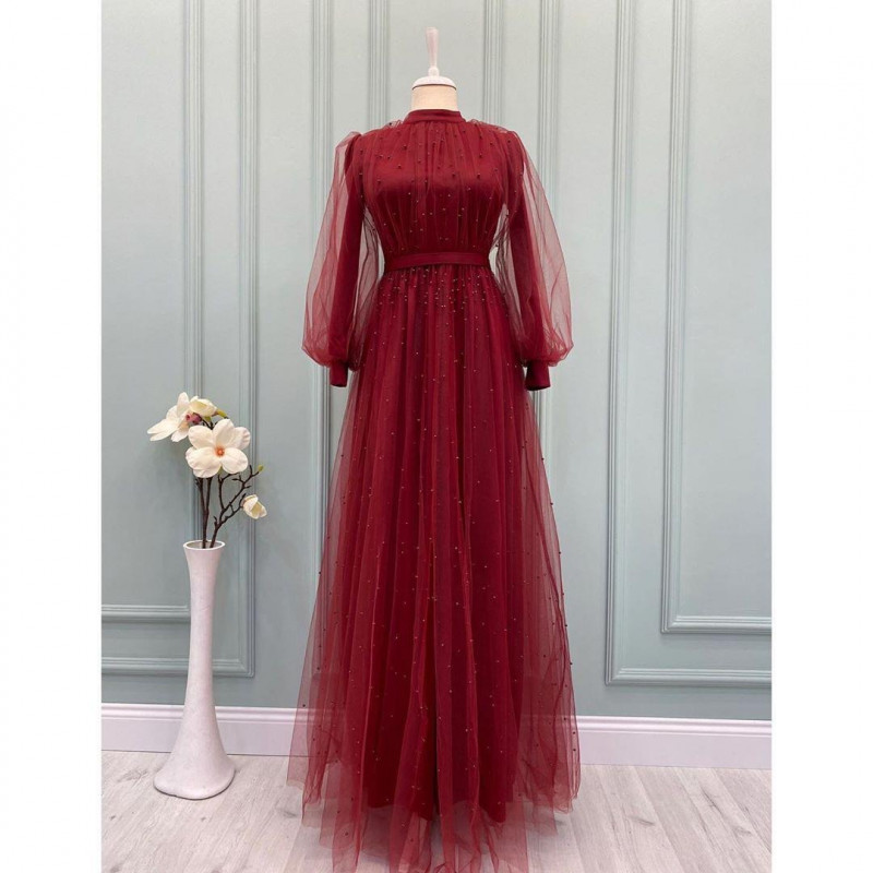 maroon color gown online