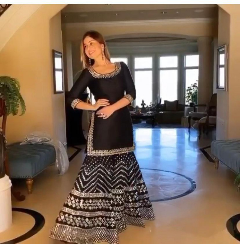 Metallic Sequin Sharara Set | Manish Malhotra