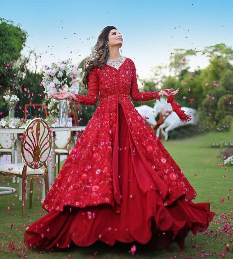red gown design