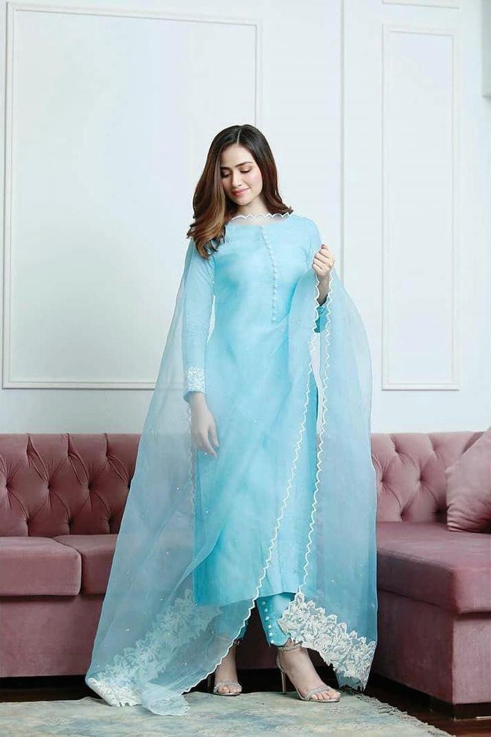 Light blue colour suit for girl clearance