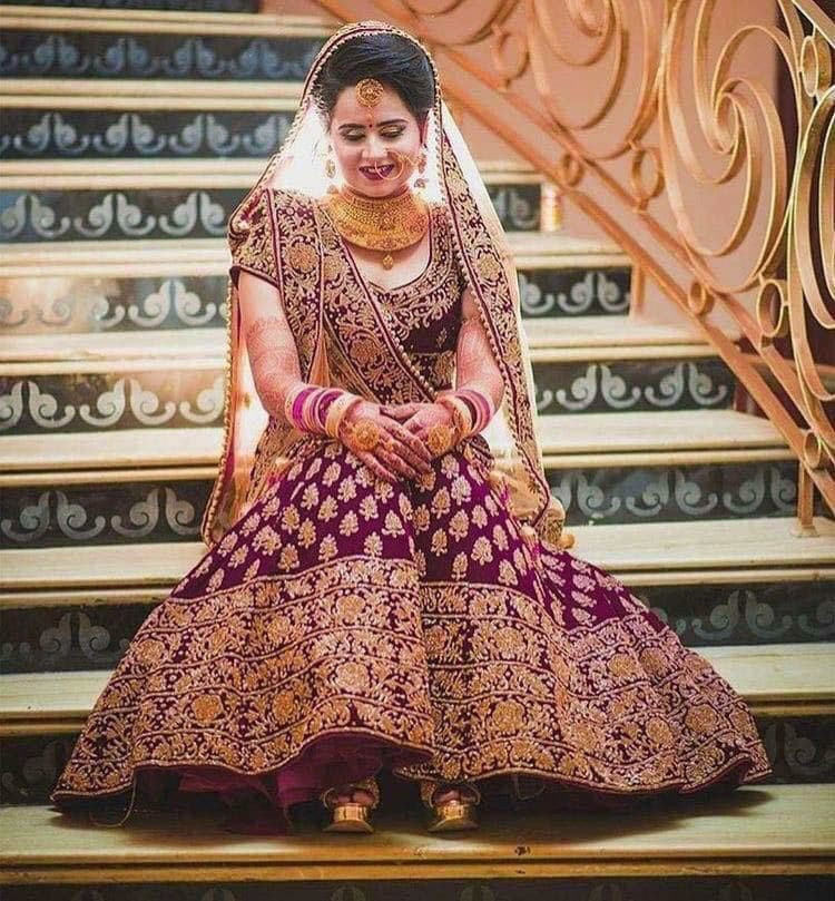 wine wedding lehenga