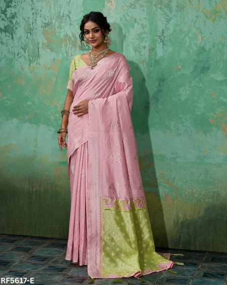 Linen Cotton Saree with Zari Work!