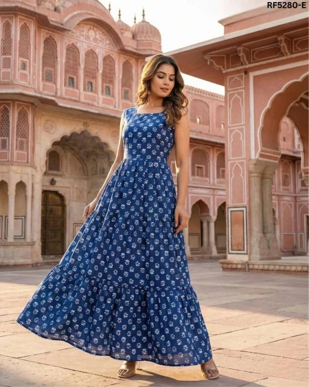 Cute Cotton Sleeveless Ruffle Maxi Dress with 3-Tier Flare!