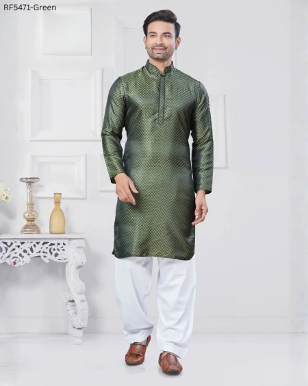 Jacquard Weaving Work Kurta Pajama Elegant Ethnic Wear for Men!