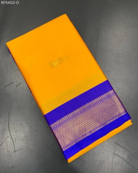 Cotton Silk Saree with Gold Weaving Border Unstitched Blouse Elegant Festive Wear for Women!