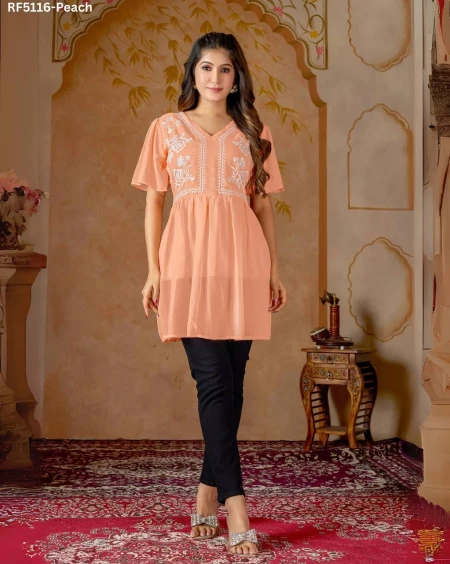 Trendy Women’s Georgette Top – Festive & Casual Ready!