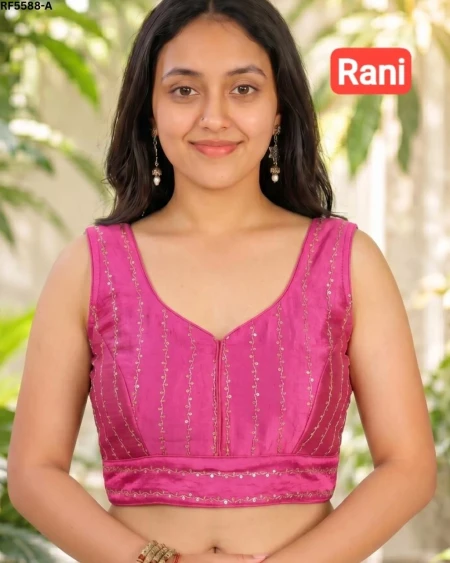 Rangoli Crush Beads Embroidered Readymade Blouse Designer Wear for Women!
