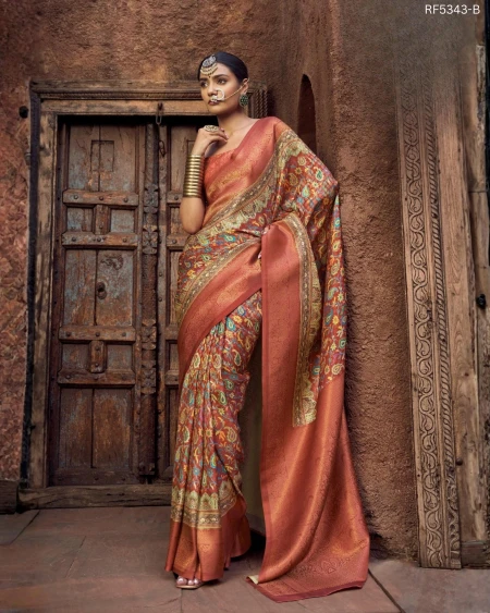 Royal Weaves of Elegance – PV Silk Saree with Paisley Woven Design!