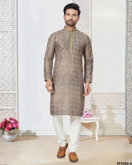 Cotton Digital Print Kurta Pajama Ethnic Wear for Men!