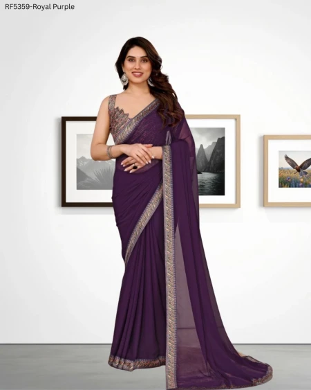 Elegant Georgette Saree with Banglory Digital Print Blouse!