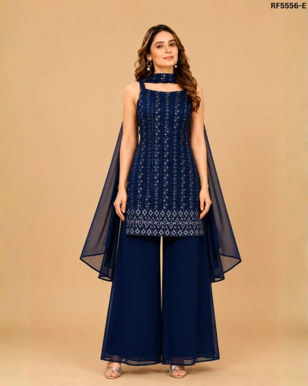Fox Georgette Sequence Embroidered Sharara Set with Dupatta!