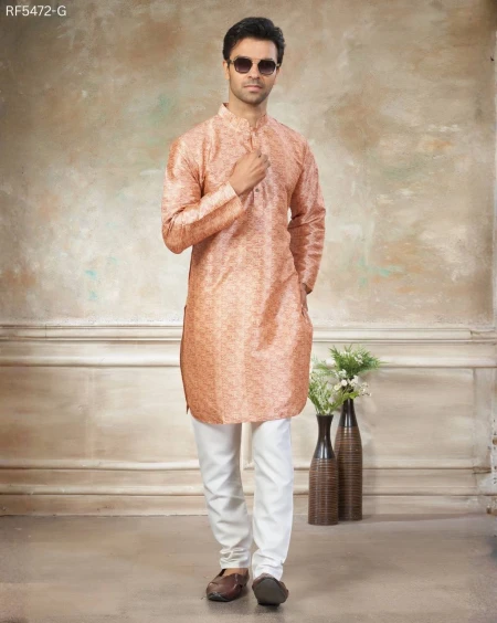 Jacquard Weaving Work Kurta Pajama Elegant Ethnic Wear for Men!