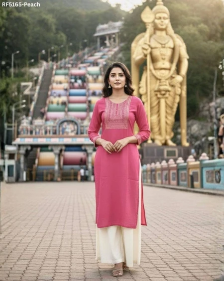 Trending Heavy Embroidery Work Kurti with Plazzo!