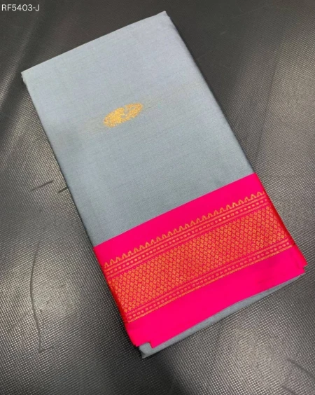 Cotton Silk Saree with Gold Weaving Border Unstitched Blouse Elegant Festive Wear for Women!