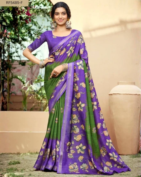 Cotton Digital Print Saree Comfortable Daily Wear for Women!