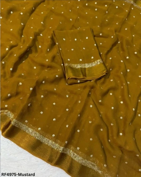 Glow & Flow – Soft Viscose Saree with Sequence Touch!