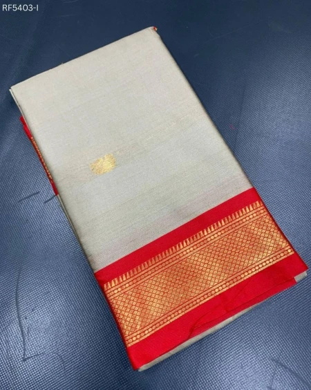 Cotton Silk Saree with Gold Weaving Border Unstitched Blouse Elegant Festive Wear for Women!
