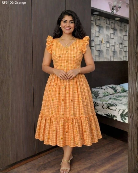 Pure Chanderi Cotton Silk Gown with Heavy Crepe Lining Elegant Ethnic Wear for Women!