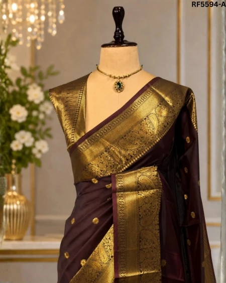 Banarasi Silk Saree with Soft Zari Weaving Border!