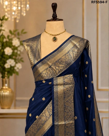 Banarasi Silk Saree with Soft Zari Weaving Border!