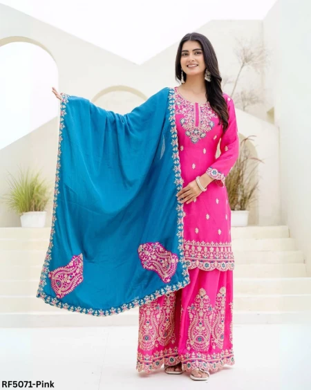 Embroidered Roman Silk Set – Perfect for Any Occasion!