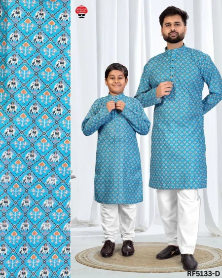 Father & Son Kurta With Pajama Combo In Soft Cotton!