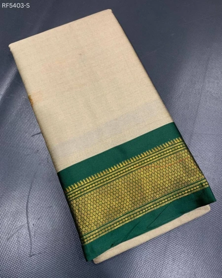 Cotton Silk Saree with Gold Weaving Border Unstitched Blouse Elegant Festive Wear for Women!