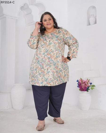 Rayon Slub Printed Kurti Casual Daily Wear Stylish Kurti!