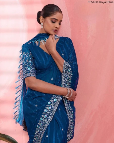 Chiffon Multi Panel Saree with Matching Blouse!
