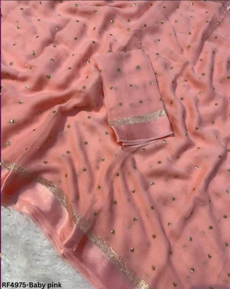 Glow & Flow – Soft Viscose Saree with Sequence Touch!