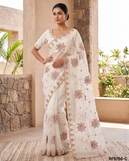 Elegant Soft Space Silk Saree with Beads Work – Premium Festive Wear!