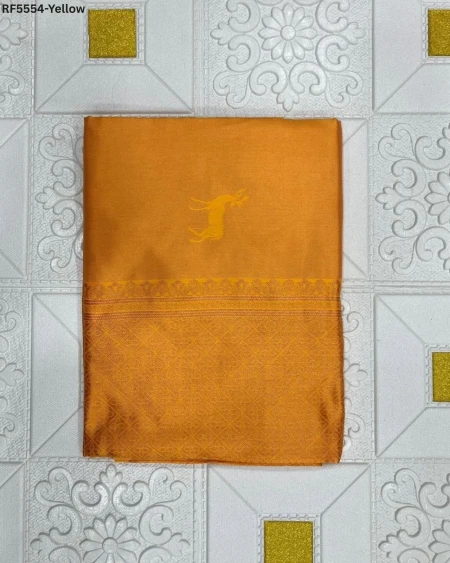 Art Silk Jacquard Border Saree with Contrast Blouse Wedding Wear!