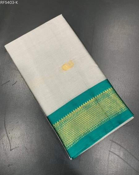 Cotton Silk Saree with Gold Weaving Border Unstitched Blouse Elegant Festive Wear for Women!