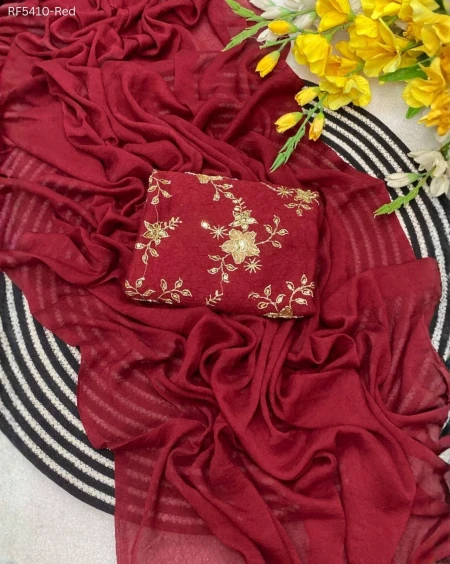 Rangoli Silk Saree with Beadswork Sequins Embroidery Blouse Elegant Festive Wear for Women!